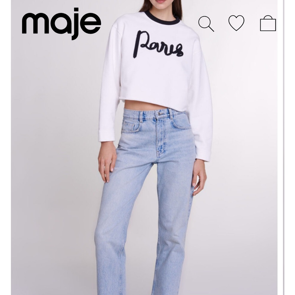 Maje cropped sweatshirt